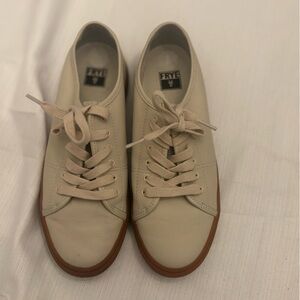 Frye Off-White Leather Sneakers